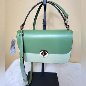 #13. Kate Spade Green and Cream Crossbody Bag